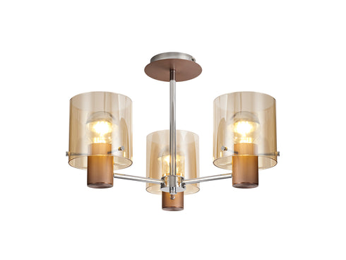 Brooks Semi Flush Light 3 Light